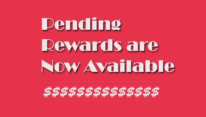 Pending Rewards are Now Available! (New Update)